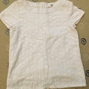 white eyelet shirt